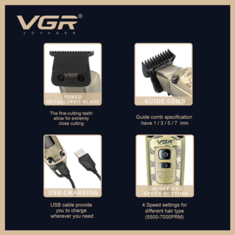 ماشین اصلاح موی سر و صورت ویجیآر مدل V-901 VGR Professional Hair and Beard Trimmer Model V-901(اورجینال)