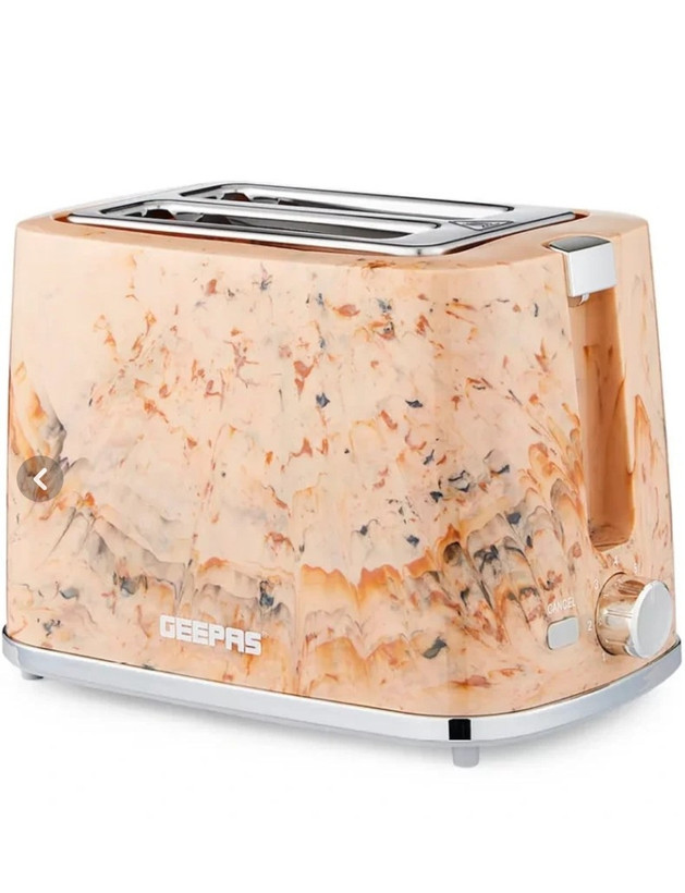 توستر نان جیپاس ۲ اسلایس مدل GBT36555UK-CR توان ۹۰۰ وات - Geepas 2 Slice Bread Toaster GBT36555UK-CR 900W 