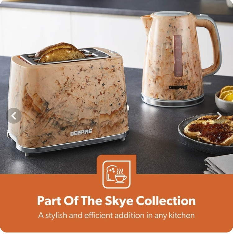توستر نان جیپاس ۲ اسلایس مدل GBT36555UK-CR توان ۹۰۰ وات - Geepas 2 Slice Bread Toaster GBT36555UK-CR 900W 