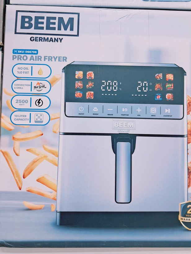 سرخکن بدون روغن بیم مدل PRO Air Fryer ظرفیت ۱۰ لیتر توان ۲۵۰۰ وات - BEEM Germany PRO Air Fryer 10L 2500W 