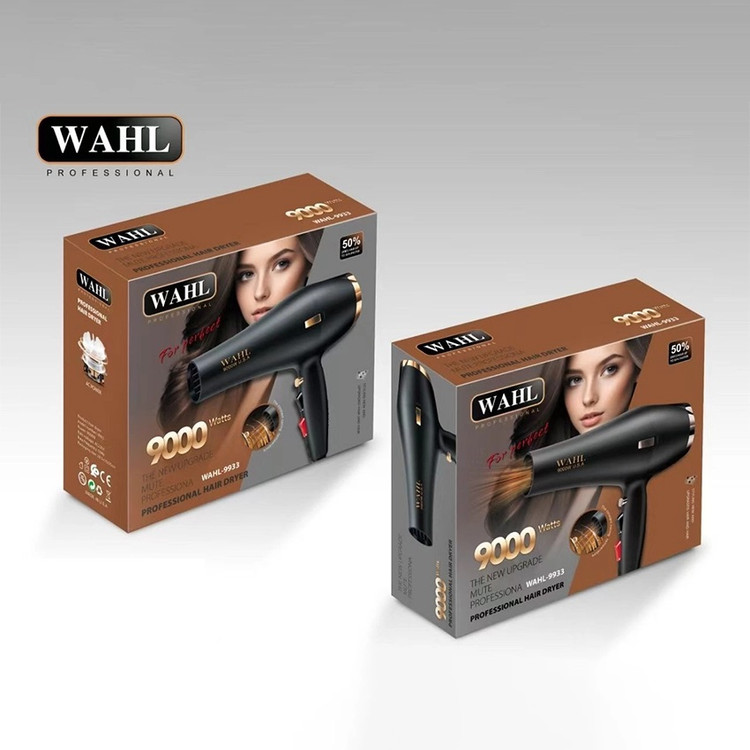 سشوار حرفهای وال (WAHL) مدل 9933 - توان ۹۰۰۰ وات با تکنولوژی سایلنت (Mute) --- 