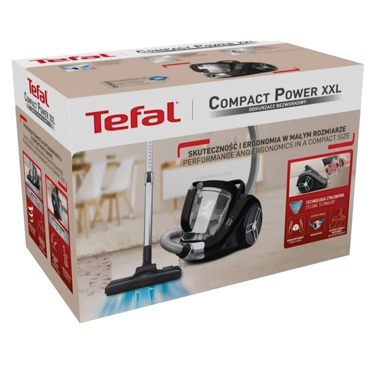 جارو برقی بدون کیسه تفال مدل Compact Power