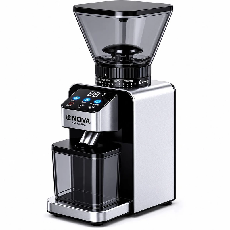 آسیاب قهوه دیجیتال حرفه‌ای نوا (NOVA) مدل NM-3668DG ‌
