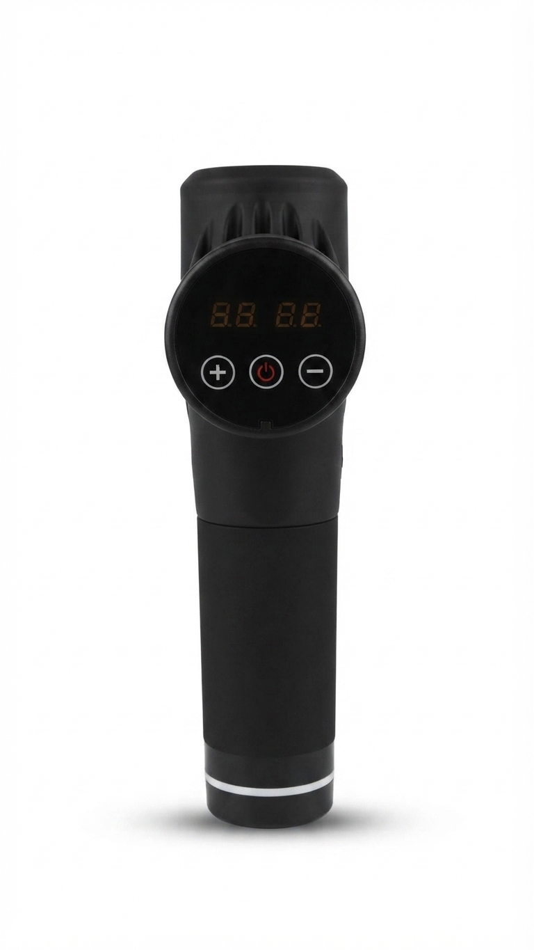 ماساژور تفنگی (Fascial Gun) حرفه‌ای مدل دکمه لمسی با نمایشگر دیجیتال ‌