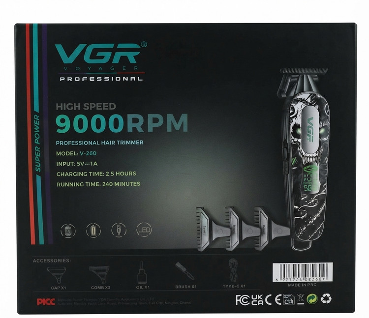 ماشین اصلاح سر و صورت ویجیار (VGR) مدل V-260 حرفهای