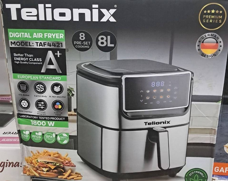 سرخکن بدون روغن (هواپز) دیجیتال ۸ لیتری تلیونیکس (Telionix Digital Air Fryer) مدل TAF4421 