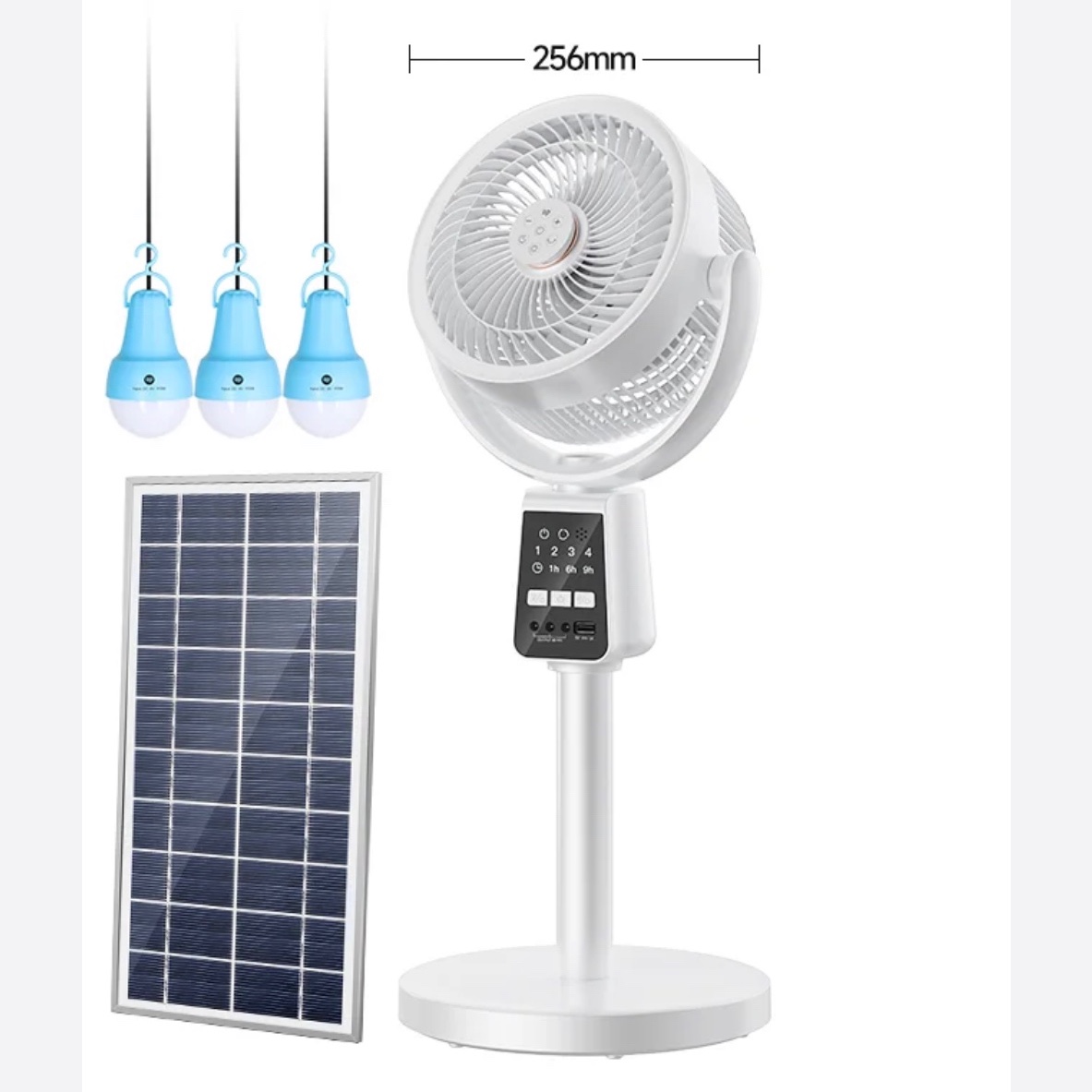 پنکه ایستاده شارژی و سولار چندکاره دی‌پی (DP Duration Power) مدل DP-7641 ‌