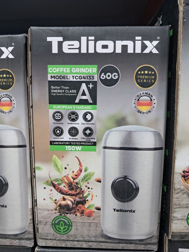 آسیاب برقی ۱۵۰ وات تلیونیکس (Telionix) مدل TCG4133 (ظرفیت ۶۰ گرم) 
