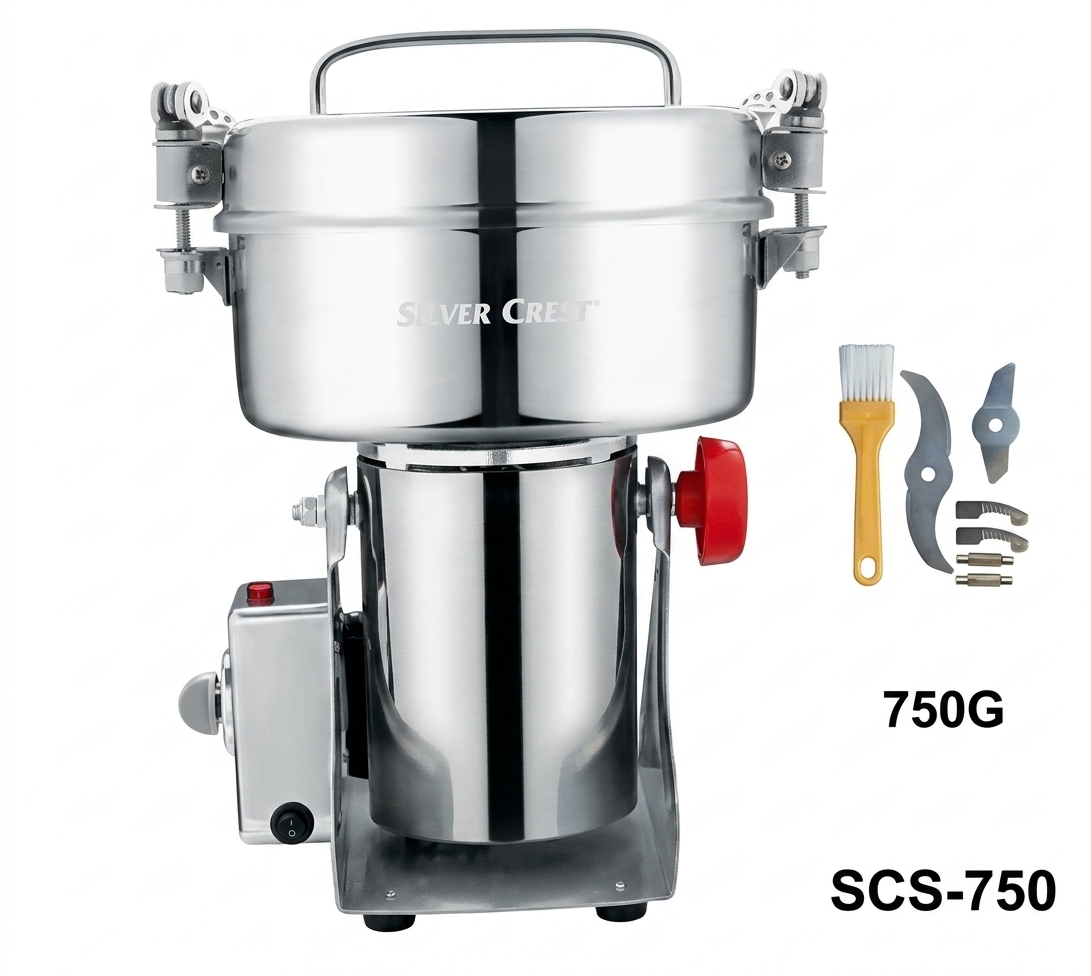 آسیاب برقی گهواره‌ای سیلورکرست مدل SCS-750 ظرفیت ۷۵۰ گرم