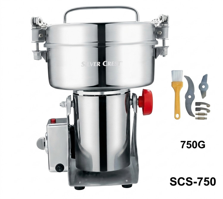 آسیاب برقی گهوارهای سیلورکرست مدل SCS-750 ظرفیت ۷۵۰ گرم