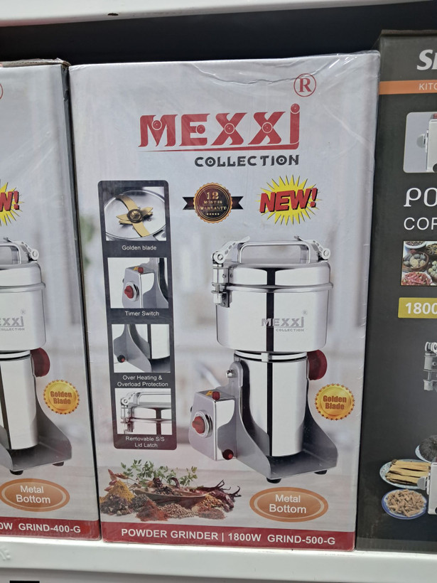 آسیاب برقی صنعتی مکسی (MEXXI) مدل GRIND-500-G با توان ۱۸۰۰ وات