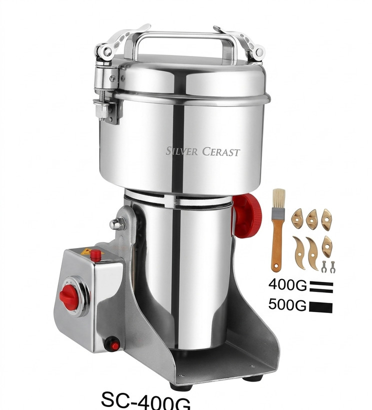 آسیاب برقی گهوارهای سیلور کراست (Silver Cerast) مدل SC-400G با موتور تمام مس