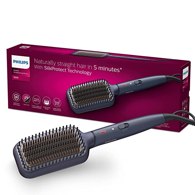 برس حرارتی فیلیپس (Philips) سری ۵۰۰۰ مدل BHH880 - برای داشتن موهای صاف و طبیعی در ۵ دقیقه(اورجینال)