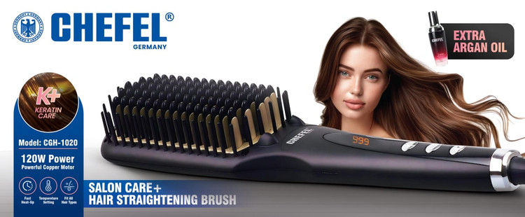 برس حرارتی صاف کننده مو شفیل مدل CGH-1020 قدرت ۱۲۰ وات رنگ مشکی