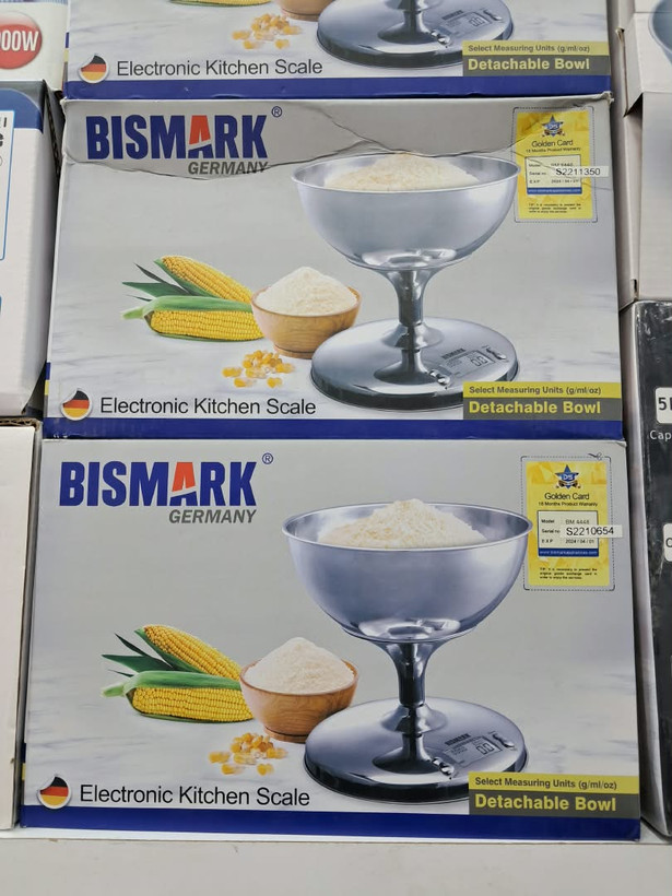 ترازو آشپزخانه دیجیتال بیسمارک مدل BM 4446 کاسه دار استیل رنگ نقره ای
