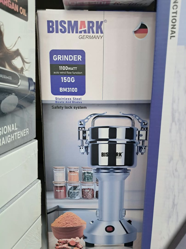 آسیاب برقی صنعتی بیسمارک مدل BM3100 ظرفیت ۱۵۰ گرم قدرت ۱۱۰۰ وات