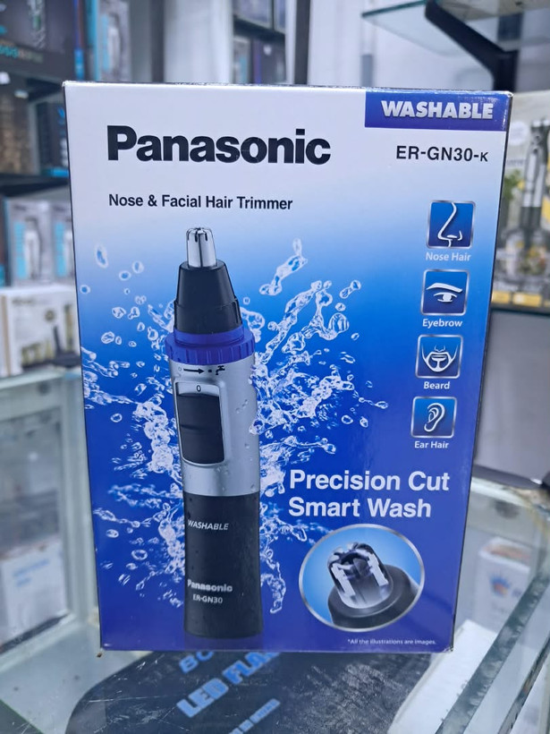 موزن گوش، بینی و صورت پاناسونیک مدل ER-GN30-K قابل شستشو رنگ نقرهای مشکی