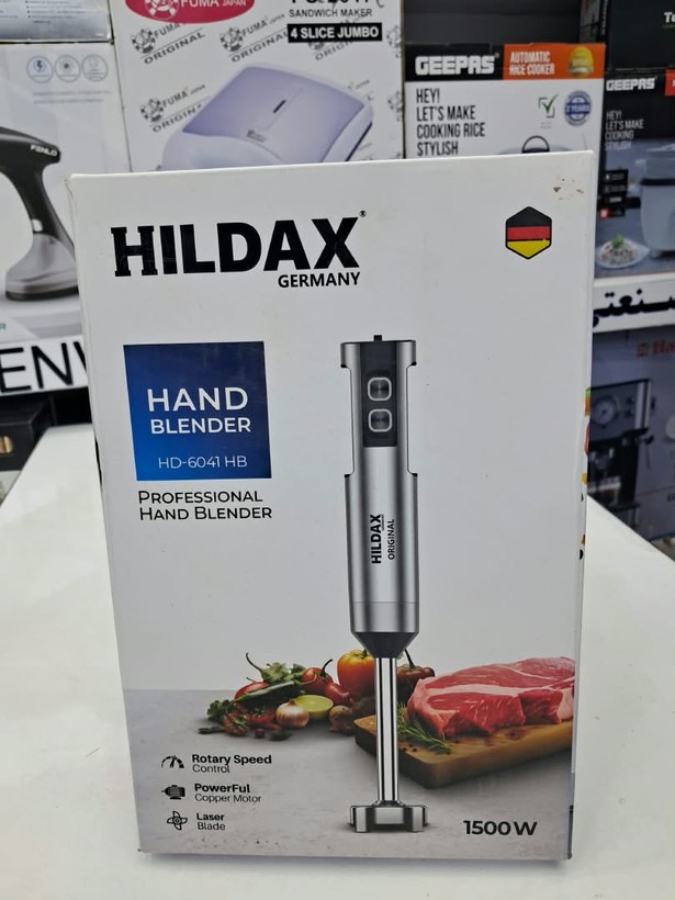 همزن دستی هیلداکس مدل HD-6041 HB توان ۱۵۰۰ وات بدنه استیل