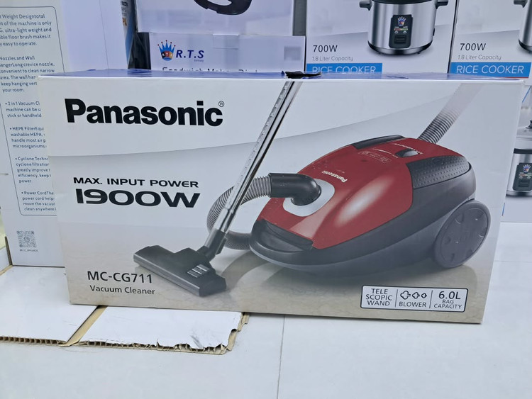 جاروبرقی کیسهدار پاناسونیک (Panasonic) مدل MC-CG711 - قدرت ۱۹۰۰ وات(اورجینال)